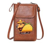 GEEADNB Phone Bags for Women Lightweight Women's Shoulder Bag capybara taco sombrero Classic Outfit Travel Rfid Safe