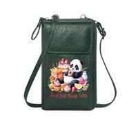 GEEADNB Phone Bags for Women Personalized Leather Cell Phone Wallet Cute Panda Food First Assorted Foods Cute Stylish Elegant Accessory Personalized Gifts for Girlfriend Friends