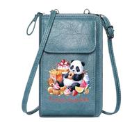 GEEADNB Phone Bags for Women Personalized Leather Cell Phone Wallet Cute Panda Food First Assorted Foods Cute Stylish Elegant Accessory Personalized Gifts for Girlfriend Friends