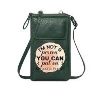 GEEADNB Phone Bags for Women PU Leather Phone Purse Assertiveness Bold Contrast Stylized Typography Long Purse for Gift for Valentine's Day Birthday Gifts