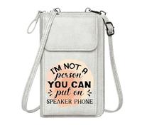 GEEADNB Phone Bags for Women PU Leather Phone Purse Assertiveness Bold Contrast Stylized Typography Long Purse for Gift for Valentine's Day Birthday Gifts