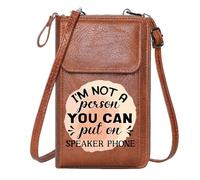 GEEADNB Phone Bags for Women PU Leather Phone Purse Assertiveness Bold Contrast Stylized Typography Long Purse for Gift for Valentine's Day Birthday Gifts