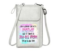 GEEADNB Phone Bags for Women Women’s RFID Clutch Purse dad bad-ass mom mother Elegant Gift for Mother's Day Cute Stylish Elegant Accessory