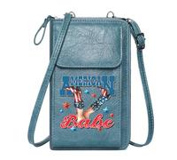 GEEADNB PU Leather Phone Purse Cell Phone Purse with Zipper American Babe Cowboy Boots Travel Rfid Safe for Everyday Use or Gift Idea