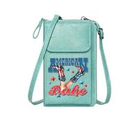 GEEADNB PU Leather Phone Purse Cell Phone Purse with Zipper American Babe Cowboy Boots Travel Rfid Safe for Everyday Use or Gift Idea