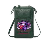 GEEADNB PU Leather Phone Purse Ladies Cell Phone Purse Mystical Symbols Whimsical Creature Magical Atmosphere Suitable for Daily Gifting