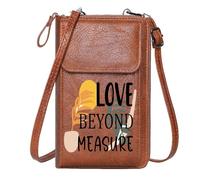 GEEADNB PU Leather Phone Purse Zipper Womens Wallet Minimalist Aesthetic Stylized Plants Watering Actions Suitable for Everyday Use Perfect for Printed Present