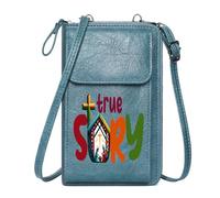 GEEADNB PU Leather Phone Purse Zipper Womens Wallet stained glass nativity vibrant religious iconography true story Long Purse for Gift Personalized Gifts for Girlfriend Friends