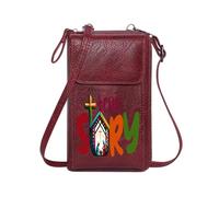 GEEADNB PU Leather Phone Purse Zipper Womens Wallet stained glass nativity vibrant religious iconography true story Long Purse for Gift Personalized Gifts for Girlfriend Friends