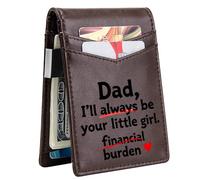 GEEADNB Regarding Dad's Words Slim Wallet for Men Minimalist Credit Card Holder with RFID Anti-Theft Feature-Gifts for Men, Fathers, Boyfriends Birthday