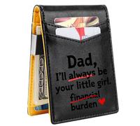 GEEADNB Regarding Dad's Words Slim Wallet for Men Minimalist Credit Card Holder with RFID Anti-Theft Feature-Gifts for Men, Fathers, Boyfriends Birthday