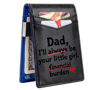 GEEADNB Regarding Dad's Words Slim Wallet for Men Minimalist Credit Card Holder with RFID Anti-Theft Feature-Gifts for Men, Fathers, Boyfriends Birthday