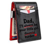 GEEADNB Regarding Dad's Words Slim Wallet for Men Minimalist Credit Card Holder with RFID Anti-Theft Feature-Gifts for Men, Fathers, Boyfriends Birthday