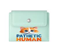 GEEADNB RFID Blocking Wallet Purse，Large Capacity Ladies Coin Purse，Bad Vibes ONLY，Colorful Skulls，Cartoon Kitten，Wonderful Gift for Mother's Father's Day