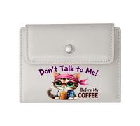 GEEADNB RFID Blocking Wallet Purse,Large Capacity Ladies Coin Purse,Cartoon Cat,Humorous Tone,Exercise vs Rice,Thanksgiving Birthday Gift for Women Wonderful Gift for Mother's Father's Day