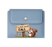 GEEADNB RFID Blocking Wallet Purse，Large Capacity Ladies Coin Purse，Fall Activities Cartoonish Scene Apple Crushing Thoughtful Gift for Father's Day，Teacher's Day