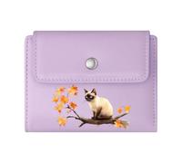 GEEADNB RFID Blocking Wallet Purse,Large Capacity Ladies Coin Purse,Orange Tabby cat Rustic Charm Cozy Atmosphere Romantic Gift for Wife/Girlfriend. Wonderful Gift for Mother's Father's Day