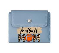 GEEADNB RFID Blocking Wallet Purse，Multi-Functional Women's Wallet，Football Brown Football Leopard Print Romantic Gift for Wife/Girlfriend. Wonderful Gift for Mother's Father's Day