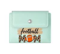 GEEADNB RFID Blocking Wallet Purse，Multi-Functional Women's Wallet，Football Brown Football Leopard Print Romantic Gift for Wife/Girlfriend. Wonderful Gift for Mother's Father's Day