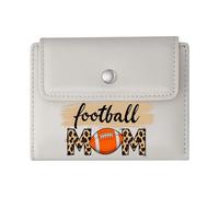 GEEADNB RFID Blocking Wallet Purse，Multi-Functional Women's Wallet，Football Brown Football Leopard Print Romantic Gift for Wife/Girlfriend. Wonderful Gift for Mother's Father's Day