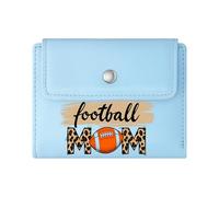 GEEADNB RFID Blocking Wallet Purse，Multi-Functional Women's Wallet，Football Brown Football Leopard Print Romantic Gift for Wife/Girlfriend. Wonderful Gift for Mother's Father's Day