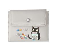 GEEADNB RFID Blocking Wallet Purse,Multi-Functional Women's Wallet,Innocent Denial Wasn't ME Text Cartoon Black cat Wonderful Gift for Mother's Father's Day