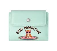 GEEADNB RFID Blocking Wallet Purse，Multi-Functional Women's Wallet，Kitten Cozy Whimsical Atmosphere Paw Print Coffee Cup Thanksgiving Birthday Gift for Women