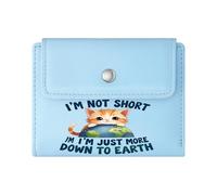 GEEADNB RFID Blocking Wallet Purse,Slim Minimalist Card Holder,Humor Earth Kitten Wonderful Gift for Mother's Father's Day Thanksgiving Birthday Gift for Women