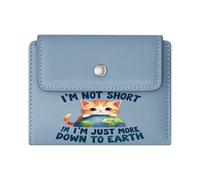 GEEADNB RFID Blocking Wallet Purse,Slim Minimalist Card Holder,Humor Earth Kitten Wonderful Gift for Mother's Father's Day Thanksgiving Birthday Gift for Women