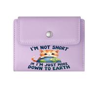 GEEADNB RFID Blocking Wallet Purse,Slim Minimalist Card Holder,Humor Earth Kitten Wonderful Gift for Mother's Father's Day Thanksgiving Birthday Gift for Women