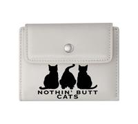 GEEADNB RFID Blocking Wallet Purse，Slim Minimalist Card Holder，Minimalist Design Nothing BUT Cats Stylized Figures Thanksgiving Birthday Gift for Women Romantic Gift for Wife/Girlfriend.