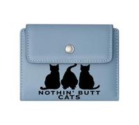 GEEADNB RFID Blocking Wallet Purse，Slim Minimalist Card Holder，Minimalist Design Nothing BUT Cats Stylized Figures Thanksgiving Birthday Gift for Women Romantic Gift for Wife/Girlfriend.