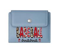 GEEADNB RFID Blocking Wallet Purse,Slim Minimalist Card Holder,Motherhood Leopard Print Baseball Thoughtful Gift for Father's Day,Teacher's Day Wonderful Gift for Mother's Father's Day