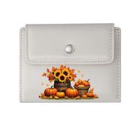 GEEADNB RFID Blocking Wallet Purse，Slim Women's Wallet，Autumn Pumpkin Pilgrim Hat Cartoon Turkey Thanksgiving Birthday Gift for Women Wonderful Gift for Mother's Father's Day