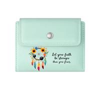 GEEADNB RFID Blocking Wallet Purse，Slim Women's Wallet，Inspirational Phrases，Romantic Whimsy，Heart-Shaped Dreamcatcher，Thanksgiving Birthday Gift for Women