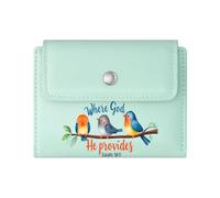 GEEADNB RFID Blocking Wallet Purse,Slim Women's Wallet,Love Never Fails,Blue Bird,Heart Balloons,Thanksgiving Birthday Gift for Women Romantic Gift for Wife/Girlfriend.