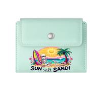 GEEADNB RFID Blocking Wallet Purse,Slim Women's Wallet,Skeletal Hand,Summer Vibes,Rainbow Drink,Thanksgiving Birthday Gift for Women Romantic Gift for Wife/Girlfriend.