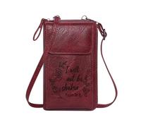 GEEADNB RFID Blocking Zipper Phone Wallet Bags with Card Slots Floral wreath Inspirational quote Monochromatic design Graduation Student Romantic Gifts for Wife Girlfriend