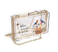 GEEADNB RFID Blocking Zipper Phone Wallet Cell Phone Wallet Purses Spiritual Provision, Floral Beauty, Divine Guidance, for Valentine's Day Birthday Gifts Printed Gift