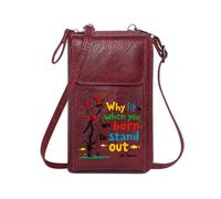 GEEADNB RFID Blocking Zipper Phone Wallet Personalized Small Bags with Pocket Playful individuality Whimsical illustration Colorful typography Customized Elegant Gift for Mother's Day