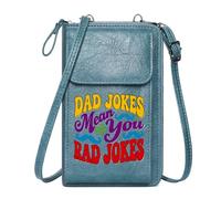 GEEADNB RFID Blocking Zipper Phone Wallet Small Crossbody Bags Rad Dad Jokes Mean Cute Stylish Elegant Accessory for Everyday Use or Gift Idea