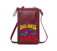 GEEADNB RFID Blocking Zipper Phone Wallet Small Crossbody Bags Rad Dad Jokes Mean Cute Stylish Elegant Accessory for Everyday Use or Gift Idea
