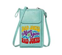 GEEADNB RFID Blocking Zipper Phone Wallet Small Crossbody Bags Rad Dad Jokes Mean Cute Stylish Elegant Accessory for Everyday Use or Gift Idea