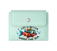 GEEADNB Slim Minimalist Card Holder，Large Capacity Ladies Coin Purse，Fresh Fruits，Summer，Cocktail，Wonderful Gift for Mother's Father's Day Romantic Gift for Wife/Girlfriend.