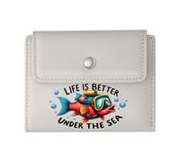 GEEADNB Slim Minimalist Card Holder,Large Capacity Ladies Coin Purse,Fresh Fruits,Summer,Cocktail,Wonderful Gift for Mother's Father's Day Romantic Gift for Wife/Girlfriend.