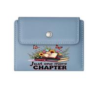 GEEADNB Slim Minimalist Card Holder,Large Capacity Ladies Coin Purse,Reading Joy Floral Books Thanksgiving Birthday Gift for Women Thoughtful Gift for Father's Day,Teacher's Day