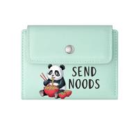GEEADNB Slim Minimalist Card Holder，Large Capacity Ladies Coin Purse，Sadness Cartoon Panda Despair Thoughtful Gift for Father's Day，Teacher's Day Thanksgiving Birthday Gift for Women