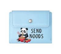 GEEADNB Slim Minimalist Card Holder，Large Capacity Ladies Coin Purse，Sadness Cartoon Panda Despair Thoughtful Gift for Father's Day，Teacher's Day Thanksgiving Birthday Gift for Women
