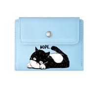GEEADNB Slim Minimalist Card Holder，Large Capacity Ladies Coin Purse，Yellow Eyes Mysterious Black Cat Wonderful Gift for Mother's Father's Day Thanksgiving Birthday Gift for Women