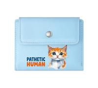 GEEADNB Slim Minimalist Card Holder，Multi-Functional Women's Wallet，Bad Vibes ONLY Grumpy Cat Colorful Skulls Wonderful Gift for Mother's Father's Day